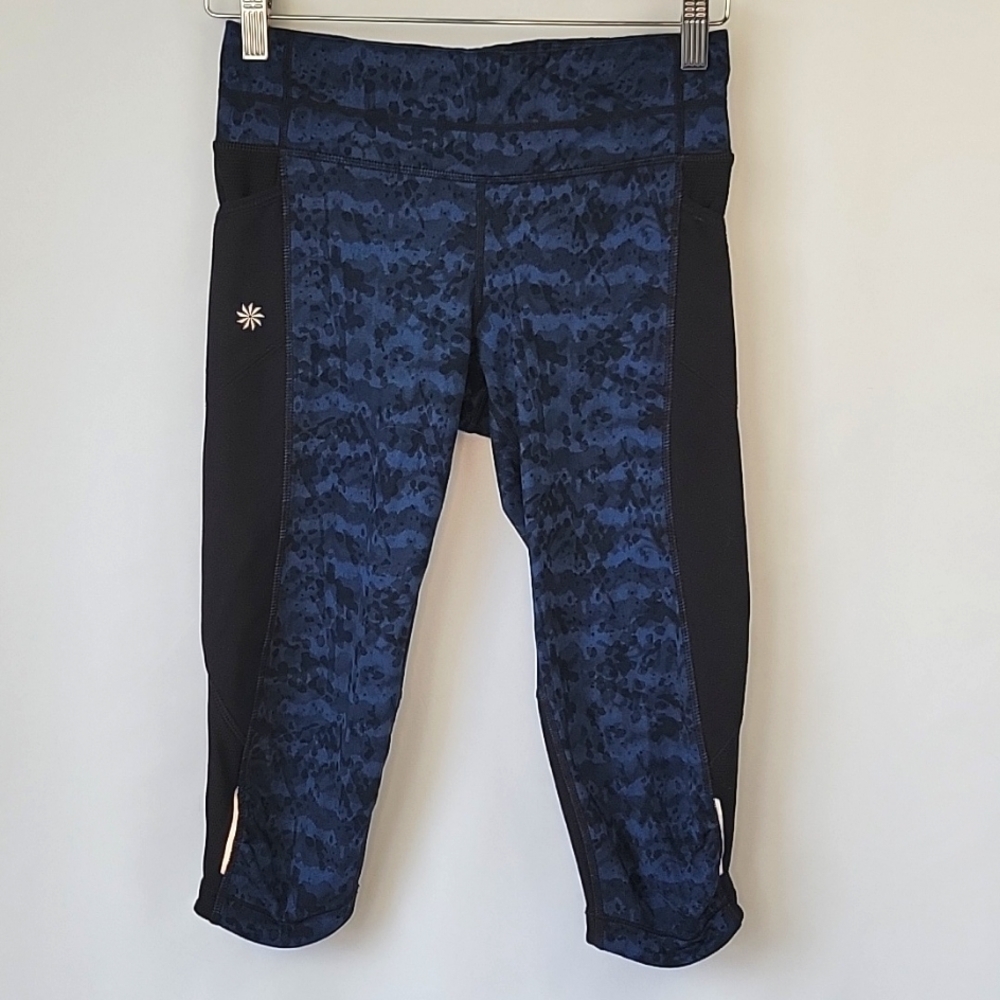 Athleta Blue Dabble Be Free Knicker Capri Leggings Size XS